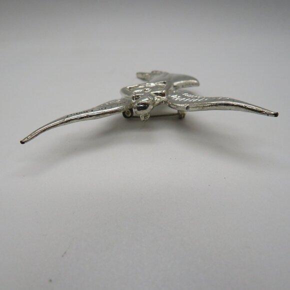 Angel Brooch You Are Loved 2.5" Silver Tone Pin Guardian Heavenly Religious - Picture 5 of 11